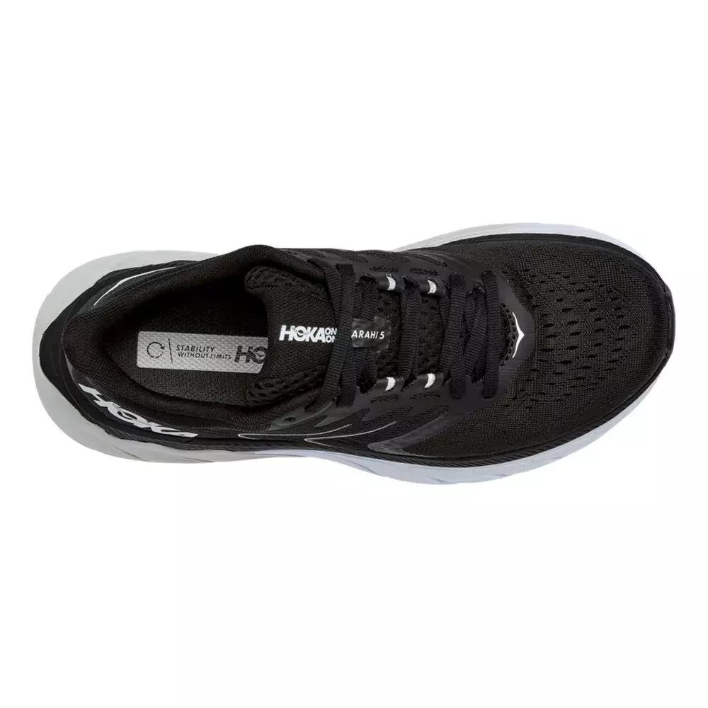 Women's HOKA Arahi 5 - 1115012-BWHT 4 Women's HOKA Arahi 5 - 1115012-BWHT - Image 4