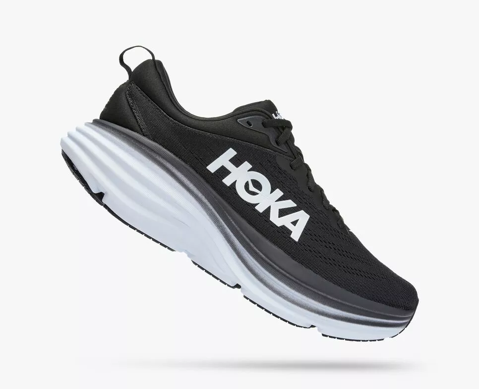 Men's HOKA Bondi 8-1123202-BWHT 4 Men's HOKA Bondi 8-1123202-BWHT - Image 4
